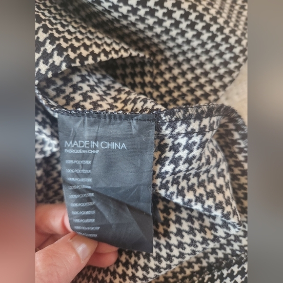 Elegant Black and White Checkered Club Monaco Dress Size 2 - Picture 4 of 5